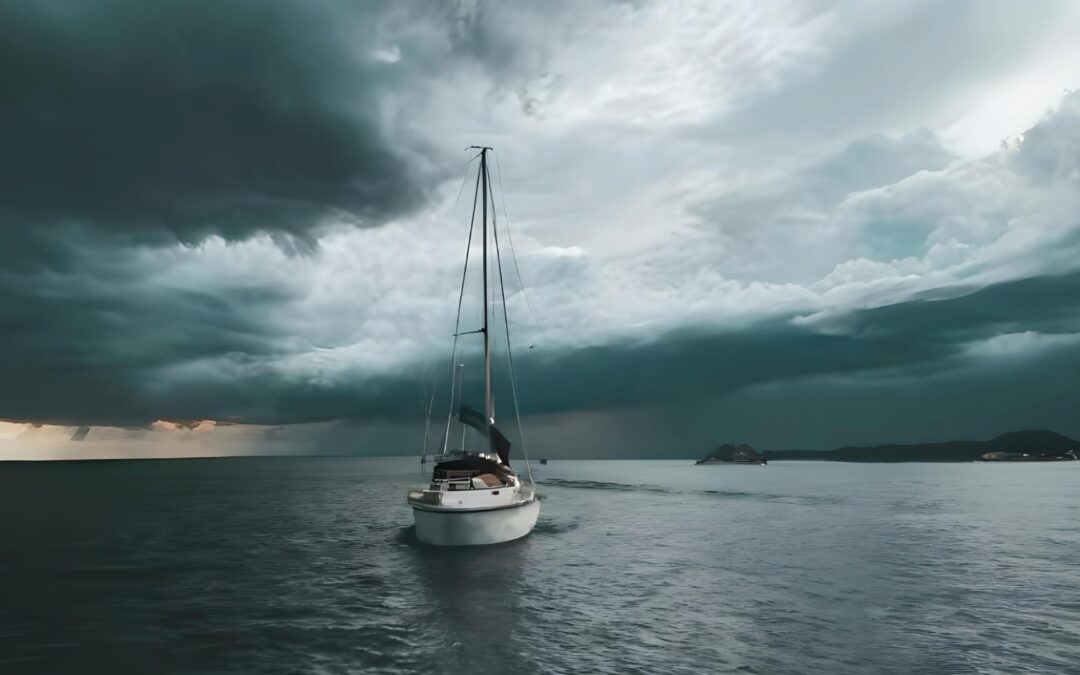 Segelboot im Sturm